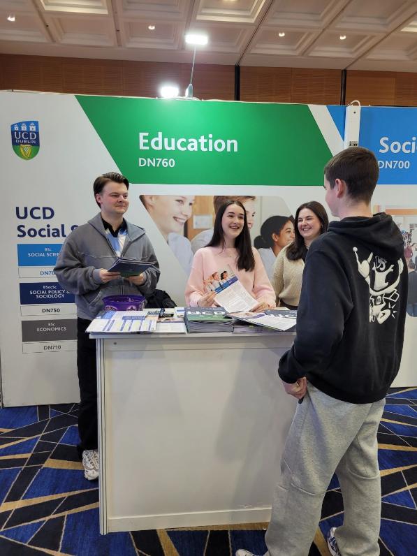 UCD Open Day 2025 event, academics, students, staff